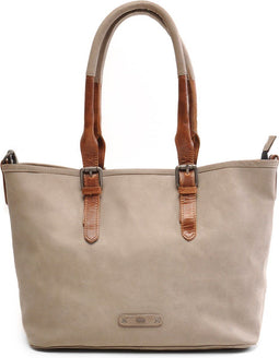 Berba Leren Shopper Barbarossa Femme 825-313 Grijs