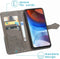 iMoshion Hoesje Geschikt voor Motorola Moto E7i Power Hoesje Met Pasjeshouder - iMoshion Mandala Bookcase - Grijs