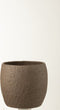 J-Line bloempot Enya - keramiek - bruin - extra large - Ø 28 cm