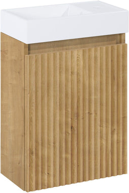 Atlantic Amari - Toiletmeubel 40 cm - Softclose geribbelde deur - Hout/Wit