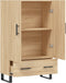vidaXL - Hoge - kast - 69,5x31x115 - cm - bewerkt - hout - sonoma - eikenkleurig