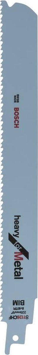 Bosch S 1126 CHF - Reciprozaagblad - BIM 2x2 Tooth Geometry - 225 mm (1 stuk)