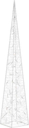 vidaXL - Kerstverlichtingskegel - met - 60 - warmwitte - LED's - 120 - cm - acryl