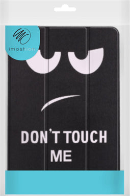 iMoshion Tablet Hoes Geschikt voor Samsung Galaxy Tab A7 - iMoshion Design Trifold Bookcase - Zwart /Don't touch
