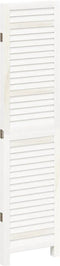 vidaXL - Kamerscherm - met - 3 - panelen - massief - paulowniahout - wit