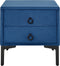 SEZANNE - Nachtkastje - Blauw - Fluweel