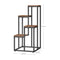 Plantenstandaard - 4 stuks - rustiek bruin - 34x34x71 cm