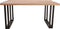 Feel Furniture - 200x100 Eettafel - Massief Boomstamblad Eiken - Constructed oak - 5 cm dik - Twin U Frame