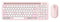 Qware Florence - Draadloos Toetsenbord met Stille Muis - Multi-connect - Roze