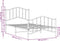 vidaXL - Bedframe - met - hoofd- - en - voeteneinde metaal - wit - 100x190 - cm