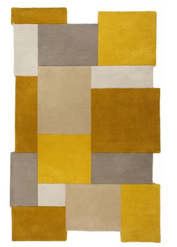 Flair Rugs Collage Wol Vloerkleed 200 x 290 cm – Ochre