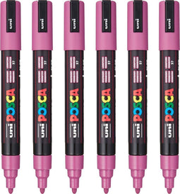 Verfstift Posca PC5M medium framboos | 6 stuks