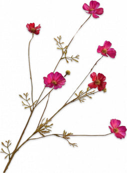 Silk-ka Kunstbloem-Zijden Bloem Cosmos Tak "Real Touch" Roze-Paars 77 cm