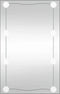 vidaXL - Wandspiegel - met - LED's - rechthoekig - 40x60 - cm - glas