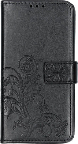 iMoshion Hoesje Geschikt voor Sony Xperia XZ3 Hoesje Met Pasjeshouder - iMoshion Klavertje Bloemen Bookcase - Zwart