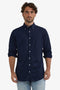 McGregor Mm252 6001 08 2100 - Overhemd Stretch Pique - Regular Fit - Navy (L)