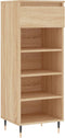 vidaXL - Schoenenkast - 40x36x105 - cm - bewerkt - hout - sonoma - eikenkleurig