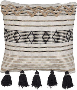 SAMBUCUS - Sierkussen - Beige - 45 x 45 cm - Katoen