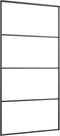 vidaXL - Schuifdeur - met - beslag - 102,5x205 - cm - ESG-glas - en - aluminium