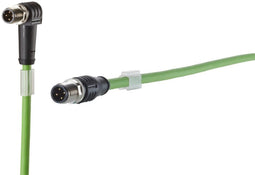 Metz Connect 142M1D19010 - M12 Netwerkkabel CAT 5e SF/FTP 1.00 m - Zuurbestendig Ozonbestendig - Groen