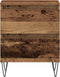 vidaXL - Nachtkastjes - 2 - stuks - Oud - Hout - 40x35x50 - cm - Engineered - Wood
