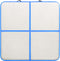 vidaXL - Gymnastiekmat - met - pomp - opblaasbaar - 200x200x20 - cm - PVC - blauw