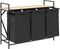 vidaXL - Wasmand - 3 - vakken - met - plank - sonoma - eikenkleurig