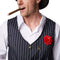 Charleston gentleman kostuum - heren kostuumset - zwart/wit - maat S