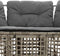 vidaXL - Tuinbank - met - kussens - en - voetensteun - L-vormig - poly - rattan - grijs