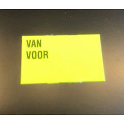 Klika - Etiket 2616 recht fl.geel Van Voor semi - 2 stuks