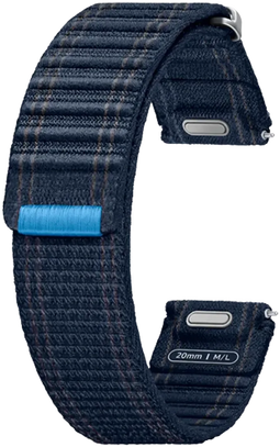 Samsung Galaxy Watch7 - Fabric Bandje - Lichtgewicht ademend stof - Donkerblauw