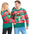 Grappige Kersttrui Heren Groen One Size met Pailletten
