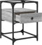 vidaXL - Nachtkastjes - 40x40x55 - cm - bewerkt - hout - grijs - sonoma
