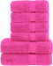 vidaXL - 6-delige - Handdoekenset - SOLUND - 600 - g/m² - roze