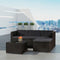 Juskys Punta Cana - Loungeset - Polyrattan - Zwart