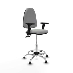 Piqueras y Crespo B2D05RT - Bureaustoel - Hoogteverstelbaar met armleuning - Lichtgrijs
