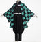 Demon Slayer - Tanjiro Mantel - Cosplay - One size - Groen - Zwart