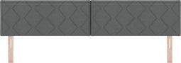 vidaXL - Hoofdbord - met - Diamant - Blokkenontwerp - - - Donkergrijs - - - 200 - cm - - - Stoffering