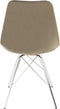 Kick Kuipstoel Velvet Taupe - Chroom Frame