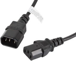 Lanberg CA-C13E-10CC-0018-BK - Geaarde kabel C13-C14 - 180 cm - Zwart