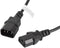 Lanberg CA-C13E-10CC-0018-BK - Geaarde kabel C13-C14 - 180 cm - Zwart