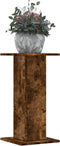 vidaXL - Plantenstandaards - 2 - st - 30x30x60 - cm - bewerkt - hout - gerookt - eiken