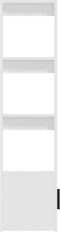 vidaXL - Dressoir - 80x30x119,5 - cm - bewerkt - hout - wit