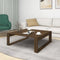 vidaXL - Salontafel - 100x100x35 - cm - bewerkt - hout - bruin - eikenkleur