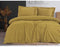 Beddengoedset - Dekbedovertrek 240 x 220 cm + 2 kussenslopen 60 x 60 cm - 100% katoensatijn - Mosterdgeel (2 stuks)
