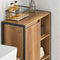 SoBuy BZR65-PF - Smalle Badkamer Opbergkast - Vrijstaand met Uitneembare Wasmand - Bruin - 60x30x90 cm