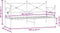 vidaXL - Slaapbank - zonder - matras - 90x200 - cm - staal - wit