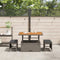 vidaXL - 3-delige - tuin - eetset - met - kussens - - - grijs - poly - rattan - en - acacia