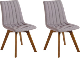 CALGARY - Eetkamerstoel - Grijs - Polyester