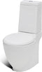 vidaXL - Toilet - met - afvoer - achter - keramiek - wit